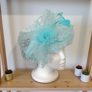 Elegant Turquoise Fascinator